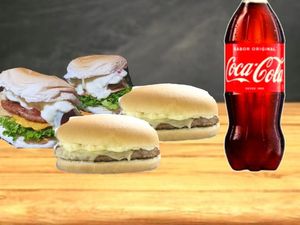 imagem do produto Combinado 01= 02x tudo+02x burguer+04 coca cola 250ml
