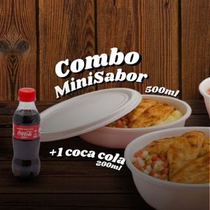 imagem do produto Combo MiniSabor | Mini marmita 500ml + 1 coca cola 200ml
