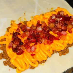 imagem do produto Carne com Cheddar e Bacon 