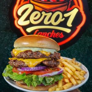 imagem do produto Hambúrguer duplo + fritas