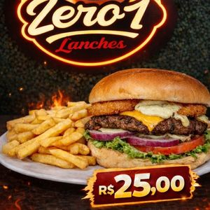 imagem do produto hambúrguer simples com anel de cebola