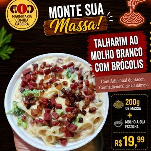 imagem do produto Experimente Algo Novo - Talharim ao Molho Branco com Brócolis, Bacon e Calabresa
