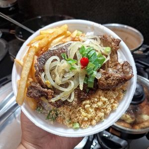 imagem do produto Bife Acebolado Com Batata Frita 