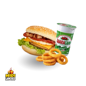imagem do produto MIDI EGG BACON + BEBIDA + ONION RINGS 6UND