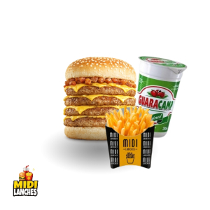 imagem do produto MIDI EXAGERADO CHEDDAR BACON + BATATA + GUARACAMP