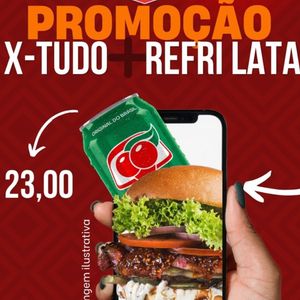 imagem do produto x tudo +refri lata