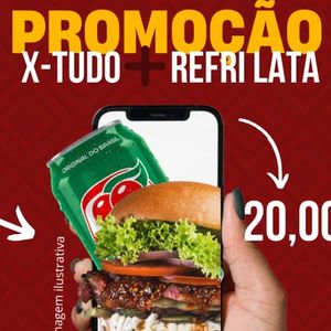 imagem do produto x tudo +refri lata