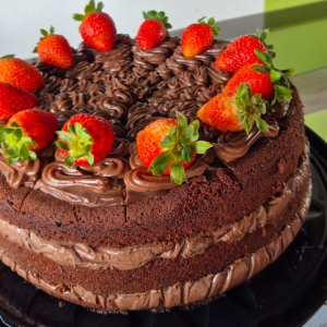 imagem do produto Fatia de Bolo de Chocolate De Morango
