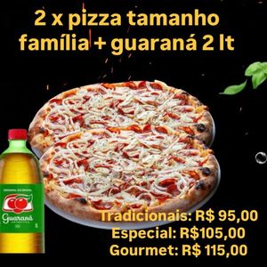 imagem do categoria combo 2x pizza Familia+ refrigerante 2 lt tradicional