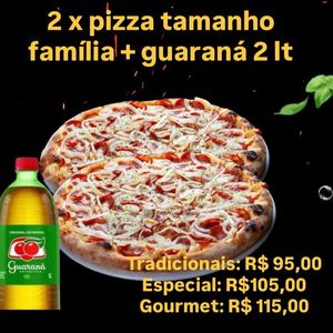 imagem do categoria combo 2x pizza Familia+refri 2 lt gourmet