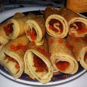 imagem do produto  Panquecas com caviar porção c/6un