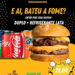 imagem do produto  DUPLO CHEDDAR + REFRI LATA