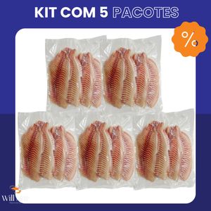 imagem do produto Kit Com 5 Pacotes de Filé Tilápia Congelado Individual