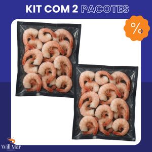 imagem do produto Kit Com 2 Pacotes de Camarão Rosa G Individual