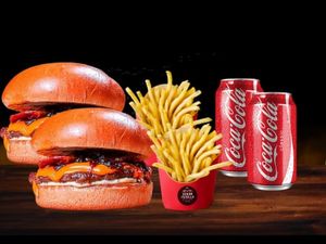 imagem do produto 2 Smach cheddar e bacon + 2 Batatas fritas com 100g + 2 Refrigerantes 350ml