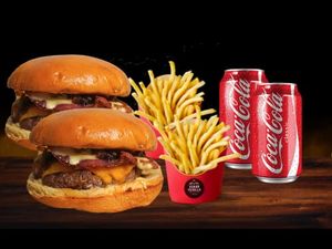 imagem do produto 2 Brasa e Bacon + 2 Batatas fritas com 100g + 2 Refrigerantes 350ml