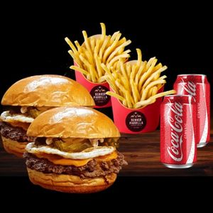 imagem do produto 2 Baratíssimo  + 2 Batata Frita com 100g  + 2 refrigerantes 350 ml.