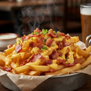 imagem do produto Fritas com cheddar e bacon
