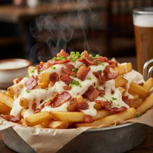 imagem do produto Fritas com queijo e bacon