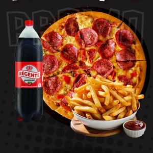 imagem do produto 1 PIZZA G CALABRESA E MUÇARELA, 1BATATA FRITA E 1PET 1,5L