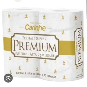 imagem do produto PAPEL HIGIÊNICO CARINHO PREMIUM FOLHA DUPLA CONTÉM QUATRO ROLOS DE 30 M