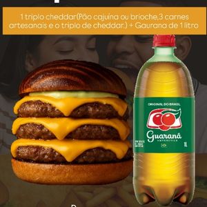 imagem do produto TRIPLO CHEDDAR + GUARANA DE 1L 