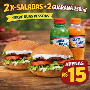 imagem do produto 2 X-SALADAS + 2 GUARANÁ 250ml