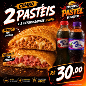 imagem do produto 2 PASTEIS + 2 REFRI 250ml 
