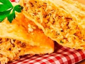 imagem do produto Pastel Grande Especial de Frango(Frango,Queijo, Ovo, Tomate, Azeitona e Palmito)