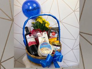 imagem do produto Cesta de vinho e queijo - Azul