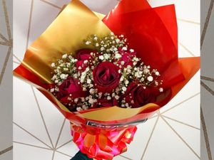imagem do produto Buquê 6 rosas vermelhas