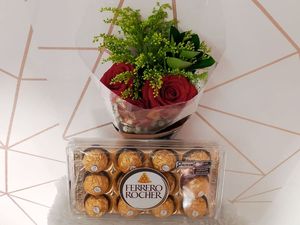 imagem do produto Buquê Luxuoso + Ferrero Rocher 12un