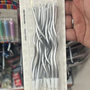 imagem do produto Vela vareta prata (unidade)