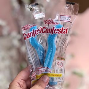 imagem do produto Pct com 10 garfinho azul