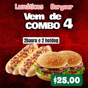 imagem do produto Combo 4 ( 2 bauru e 2 hotdog)