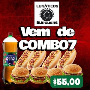 imagem do produto Combo 7( 4 hotdog , 4 bauru e um refri 2L)