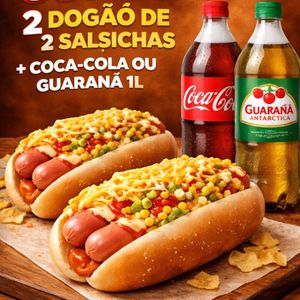 imagem do produto 2 Dogão de 2 Salsicha + 1 Cola 1l ou Guaraná 1l