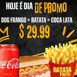 imagem do produto DOG FRANGO + BATATA + COCA LATA