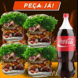 imagem do produto 4 X FRANGO + COCA 2 LITROS