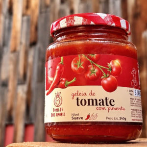 imagem do produto Vidro de Geléia artesanal de Tomate levemente apimentado. 240g