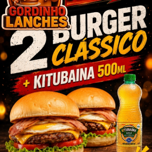 imagem do produto 2 BURGER CLÁSSICO + KITUBAINA 500ML