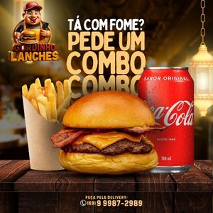 imagem do produto Combo Solteirão: Burger Bacon + Batata + Coca 350ml 