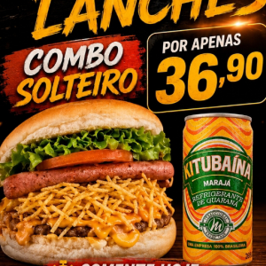 imagem do produto COMBO SOLTEIRO: X-TUDO + KITUBAINA LATA