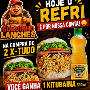 imagem do produto 2 X-TUDO + KITUBAINA 500ML GRÁTIS