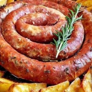 imagem do produto LINGUIÇA mineira com batata calabresa ( poção pequena)