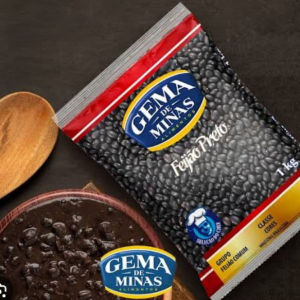 imagem do produto feijao preto pacote 1 kilo gema de minas