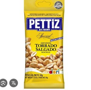 imagem do produto Amendoin PETTIZ DORI torrado sem pele 90 gramas pacote 