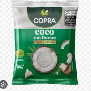 imagem do produto coco ralado em flocos 100 gramas copra