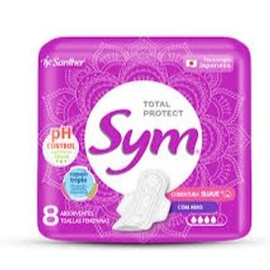 imagem do produto ABSORVENTE INTIMO SYM C/ 8 UNID
