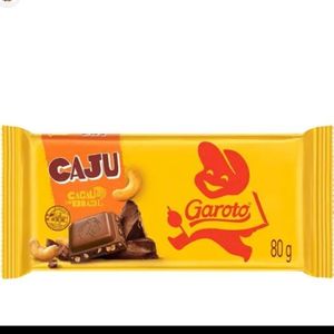 imagem do produto Barra de chocolate ao leite com castanha de caju  GAROTO 80 gramas 